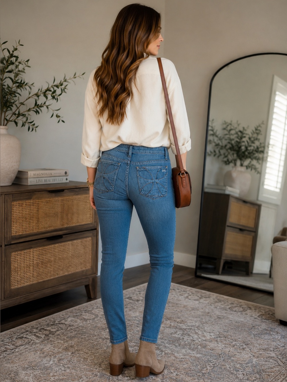 Habitual Little Darling Women’s Skinny Jeans Size 28 Medium Wash Stretch Denim